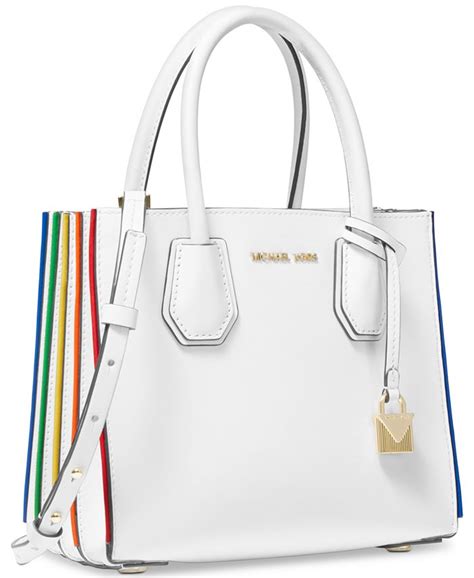 michael kors rainbow trim|Michael Kors Mercer Rainbow Trim Leather Crossbody Multi .